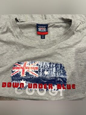 Coogi Shirt Mens 4X Gray Down Under Stitch Graphic Australia Streetwear Y2K Aus
